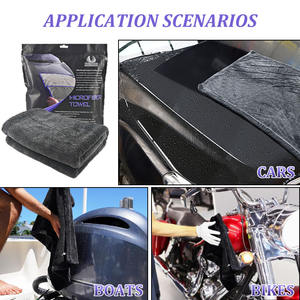 Serviette de séchage de voiture multifonctionnelle à boucle torsadée double face 50x80cm 1400 Gsm Serviettes en microfibre pour l'entretien de la voiture - Product Image 4