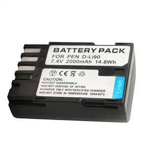 Rechargeable Battery D-Li90 DLI90 for Pentax 645D 645Z K-01 K-3 K-5 K-5 II K-5 IIs K-7