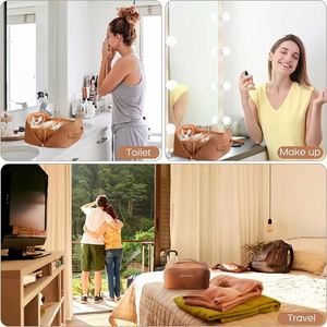 Sac de rangement pour maquillage XDH7122, en cuir PU, imperméable, sac de voyage pour cosmétiques pour femmes - Product Image 6