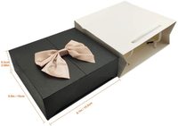 Boîtes cadeaux pliables pour la Saint-Valentin, boîtes à fleurs à deux niveaux, emballage rigide, boîte à fleurs minimale avec boîtes à bijoux en papier