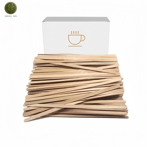 Palillos Agitadores de Bambú y Abedul Biodegradables con Logotipo Personalizado, Cucharas Planas de Madera de 114 mm para Café, Té y Leche, Venta al Por Mayor - Product Image 2