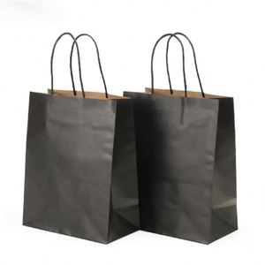 Custom Printed Eco-friendly Recyclable Your <b>Own</b> Logo Restaurant Catering Takeaway Shopping Gift Promotion Packaging Kraft Brown - Product Image 1