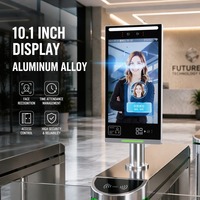 Terminal de Control de Acceso con Reconocimiento Facial de 10 Pulgadas, Aleación de Aluminio, Cámara Dual, IP65 Impermeable, con WiFi y Ethernet