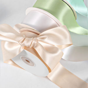 Синта Сатинада де 4 см однотонная атласная лента Рубан - Product Image 4