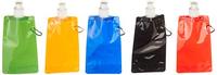 Bouteille d'eau pliable personnalisée fournie par l'usine Pochette debout réutilisable pour voyage Gym Camping Randonnée