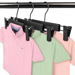 <b>Plastic</b> Clothes Hanger Clothing Pants Hangers Space-Saving Skirt Hanger with 360 ° Swivel Hooks - Product Image 3