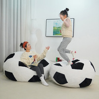 Fauteuil lounge rond en tissu rafraîchissant, design football, style moderne