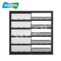 WUSEN Premium Nouvelle Grille de ventilation translucide à persiennes pour entrée d'air en élevage porcin, non motorisée
