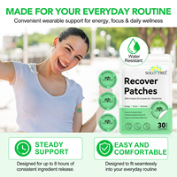 SOLOTREE Energy Support L-Glutamine Mental Clarity Transdermal Recover Patch Vitamine D Focused Transdermal Recover Patches