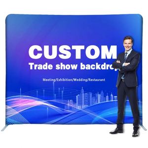 Portable Custom Sizes Tension Polyester Fabric Aluminum Tube Trade Show <b>Booth</b> Display with Pennant Style for <b>Exhibitions</b> - Product Image 2