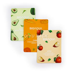 Yüz maskesi için 3 tarafı mühür özel baskılı kese alüminyum folyo çanta ısı kilitli torba geri dönüştürülebilir ve compostable seçenekleri - Product Image 1