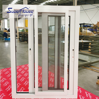 Fenêtre coulissante à double vitrage de qualité professionnelle avec FlyScreen intégré Cadre en aluminium blanc Design moderne