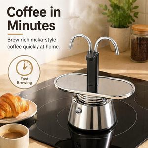 Mini Cafetera Express para Estufa, Percolador de Espresso de 2 Tazas, Cafetera Moka - Product Image 4