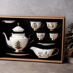 Service à thé en céramique Casse-Noisette de Noël Life-Word avec motifs festifs d'<span class=keywords><strong>arbre</strong></span> et de personnages, décoration de maison pour les fêtes - Product Image 6