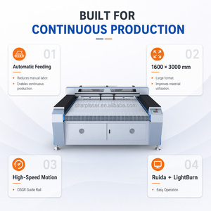Automatic Cloth Leather <b>Fabric</b> Laser <b>Cutting</b> <b>Machine</b> Auto Feeding Conveyor CO2 Cutter 150W Continuous Roll-Feed Ideal for Larg C - Product Image 4