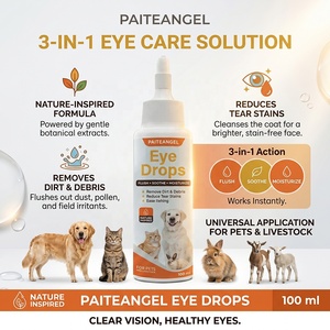 <span class=keywords><strong>Gotas</strong></span> Oftálmicas para Mascotas 100ml, Eliminador Natural de Manchas de Lágrimas, Lavado Ocular para Perros, Gatos y Ganado, Alivia la Picazón, GMP OEM Personalizado - Product Image 1