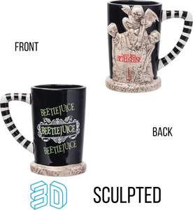 <span class=keywords><strong>Beetlejuice</strong></span> Here Lies Taza de cerámica esculpida en 3D 20 onzas - Product Image 2