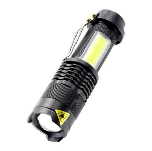 Mini linterna <span class=keywords><strong>de</strong></span> lúmenes altos 3 modos 3W COB linterna impermeable aleación <span class=keywords><strong>de</strong></span> <span class=keywords><strong>aluminio</strong></span> cuerpo seco batería Clip bolsillo característica - Product Image 1