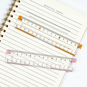 Righello in Plastica Trasparente a Doppia Onda <span class=keywords><strong>di</strong></span> Alta Qualità 15cm Marca Xinwanrun per Studenti e Bambini Promozionale per Disegno - Product Image 5