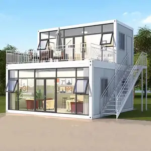 Container House With Bathroom China Supplier Foldable Steel Structure Modular Prefab Detachable House