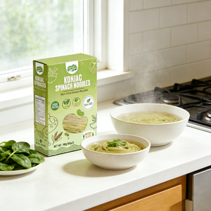 Noodles Istantanei Non-OGM Senza Olio, Pasta di Konjac e Spinaci Pronta da Mangiare, Non Necessita di Cucinare - Product Image 3