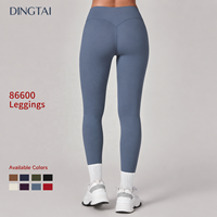Leggings taille haute Dingtai à dos en V pour femme, effet push-up, coupe ajustée, respirants, pour yoga et pickleball