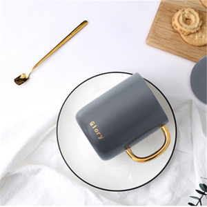 Mug en <span class=keywords><strong>céramique</strong></span> blanc de luxe de 11 oz avec logo personnalisé, mug <span class=keywords><strong>à</strong></span> café changeant de couleur, mug <span class=keywords><strong>à</strong></span> lait, cadeaux <span class=keywords><strong>pour</strong></span> couples, tasse en porcelaine avec couvercle et cuillère - Product Image 5