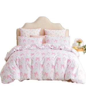 Juego de Ropa de Cama <span class=keywords><strong>Infantil</strong></span> Tospass con Diseño Floral, <span class=keywords><strong>Funda</strong></span> de Edredón con Cierre de Microfibra <span class=keywords><strong>Blanca</strong></span> y Rosa con Certificación Oeko-Tex, 1 <span class=keywords><strong>Funda</strong></span> de Almohada de 80x80cm - Product Image 2