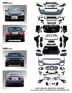 Parachoques de coche PP para Benz Clase <span class=keywords><strong>S</strong></span> Antiguo <span class=keywords><strong>a</strong></span> nuevo W221 Cambio <span class=keywords><strong>a</strong></span> W223 S63 Estilo DE LA <span class=keywords><strong>A</strong></span>-.M-<span class=keywords><strong>G</strong></span> Incluye parachoques Puertas Luz Capó Guardabarros - Product Image 1