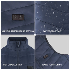 Veste d'hiver chauffante en polaire, vêtement thermique de qualité supérieure, coupe-vent, imperméable, respectueux de l'environnement, <span class=keywords><strong>batterie</strong></span> 5200 mAh, <span class=keywords><strong>gilet</strong></span> pour homme - Product Image 5
