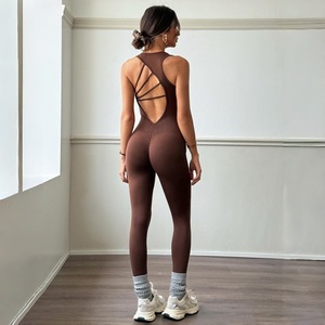 <span class=keywords><strong>Tuta</strong></span> Intera da <span class=keywords><strong>Donna</strong></span> con Reggiseno Integrato, Sexy, Scollo Quadrato, Senza Maniche, Leggings Aderenti Elasticizzati - Product Image 1