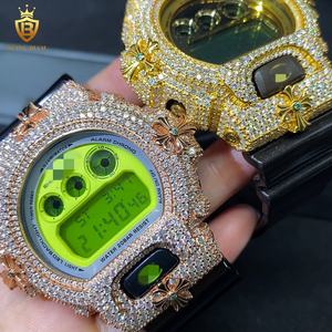 DW6900シリーズ モアサナイト ダイヤモンドウォッチ ケース ベゼル アイスアウト モアサナイトウォッチ 925スターリングシルバー VVS モアサナイトウォッチ ケース GRA - Product Image 6