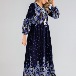 6245# High Quality Winter Islamic Closed Abaya Muslim Women Dress Modest Fashion Clothing - Product Image 4