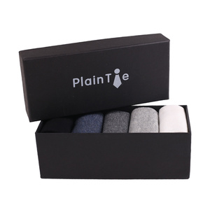 Calzini da uomo in cotone traspirante, tubo di colore puro e scatola di bambù, calzini allungati per la primavera - Product Image 2