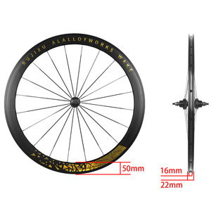 Paire de roues de vélo de piste <span class=keywords><strong>fixie</strong></span> à vitesse unique 700C personnalisée alliage 50mm jante piste <span class=keywords><strong>fixie</strong></span> ensembles de roues de vélo - Product Image 6