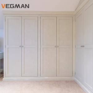 ตู้เสื้อผ้าบ้านแคนาดา รูปตัว L ตู้เสื้อผ้าเชคเกอร์สีขาวสไตล์โมเดิร์น - Product Image 2