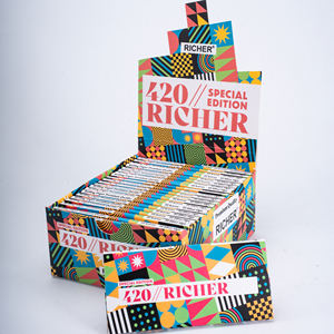 Papel de fumar de marca de combustión lenta, delgado, de cáñamo orgánico, tamaño King, diseño personalizado para tabaco - Product Image 1