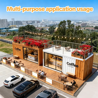 Maison préfabriquée moderne à deux étages en conteneur, bâtiment modulaire en acier, résidence privée, kiosque commercial, café, magasin de détail