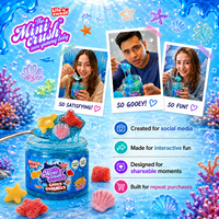Bonbons liquides Slime Gooey en pot, amusants à peler, saveur sauce acidulée, en forme d'animaux marins mignons, bonbons gélifiés aux fruits assortis