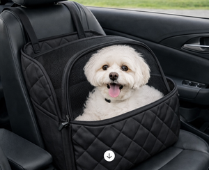 Siège auto pour chien et chat durable, léger et imperméable avec design pliable à 4 roues, transporteur portable pour animaux de compagnie - Product Image 4