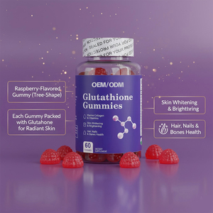 Gomitas de Glutatión, 60 Gomitas en Forma de Frambuesa con Colágeno Hidrolizado y Vitaminas, Blanqueamiento de la Piel, Apoyo para Cabello y Uñas - Product Image 2