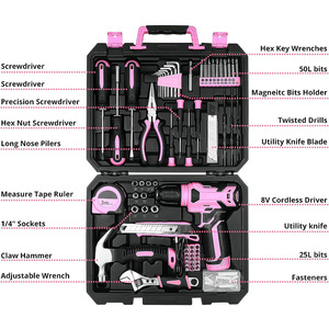 126 Pc 8V Lithium <b>Electric</b> Screwdriver Set Home Repair Tools <b>Kit</b> - Product Image 3
