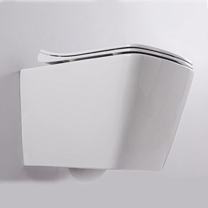 Inodoro <span class=keywords><strong>suspendido</strong></span> moderno de pared con diseño cuadrado y sin borde - Product Image 2