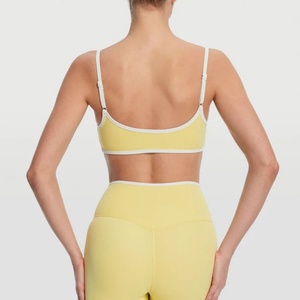 ชุดบราออกกำลังกายแบบปรับสายได้ เซ็กซี่ เหมาะสำหรับฟิตเนส โยคะ ไซส์ใหญ่ ดีไซน์ไร้ตะเข็บ เอวยางยืด สีตัดกัน ส่งออก - Product Image 5