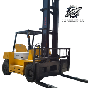 Chariot élévateur TCM FD70Z8 7 tonnes, chariot élévateur d'occasion, Japon, 6 tonnes, moteur Isuzu 6BG1, machine d'occasion, chariot élévateur à essence, 4500 mm, 7000 kg - Product Image 1