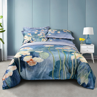 Ensembles de housses de couette Botanical Design 100% coton Drap de lit Impression numérique 3D Queen Size Ensemble de literie personnalisable