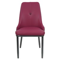 Chaise de salle à manger en cuir haut de gamme de style italien avec dossier de luxe léger Design nordique minimaliste moderne pour un restaurant à domicile
