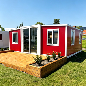 Maison préfabriquée <span class=keywords><strong>en</strong></span> acier de luxe de 20 pieds, pliable, extensible, mobile, villa mobile pour l'extérieur - Product Image 1