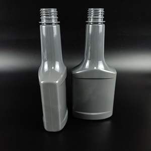 Flacone piatto HDPE a collo lungo per additivo lubrificante per carburante automobilistico, confezione nera, all'ingrosso - Product Image 1