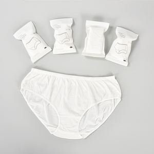 Precio de fabricación Bragas desechables Calzoncillos Spa Travel 100% Algodón Ropa interior desechable para mujeres - Product Image 1